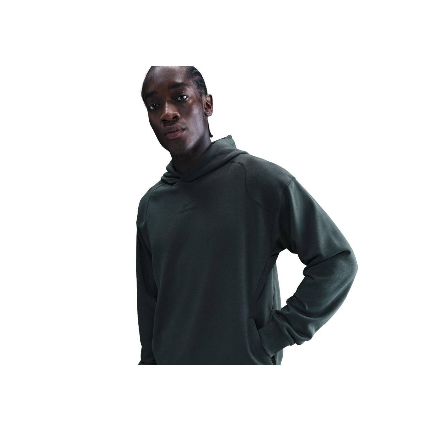 Nike Pro Felpa Palestra Con Cappuccio Pro Verde Uomo L