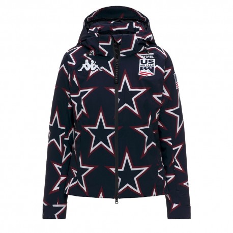 Kappa 8CENTO 810G USA Stelle Blu - Giacca Sci Donna