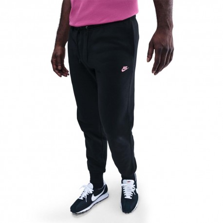 Nike Club Pantaloni Con Polsino Logo Piccolo Nero Uomo