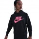 Nike Club Felpa Con Cappuccio Nero Uomo
