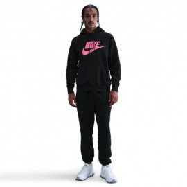 Nike Club Felpa Con Cappuccio Nero Uomo