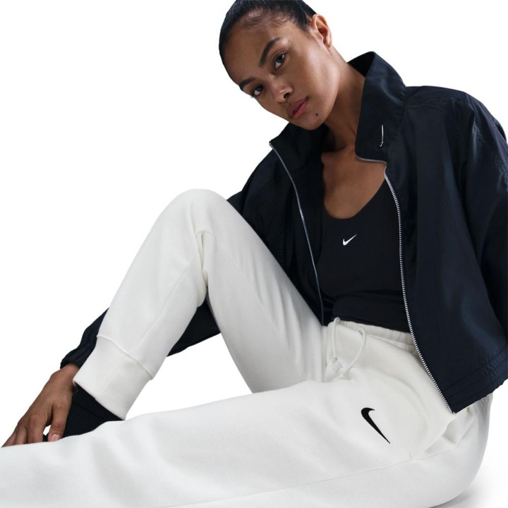 Nike Sportswear Phoenix Pantaloni Con Polsino Logo Piccolo Bianco Donna