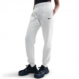 Nike Sportswear Phoenix Pantaloni Con Polsino Logo Piccolo Bianco Donna