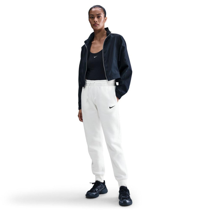 Nike Sportswear Phoenix Pantaloni Con Polsino Logo Piccolo Bianco Donna