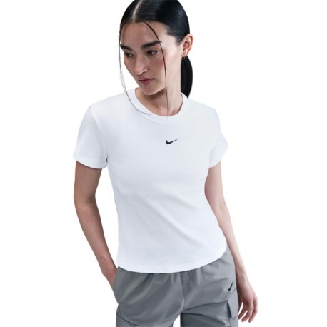 Nike Sportswear T-Shirt Costine Bianco Donna