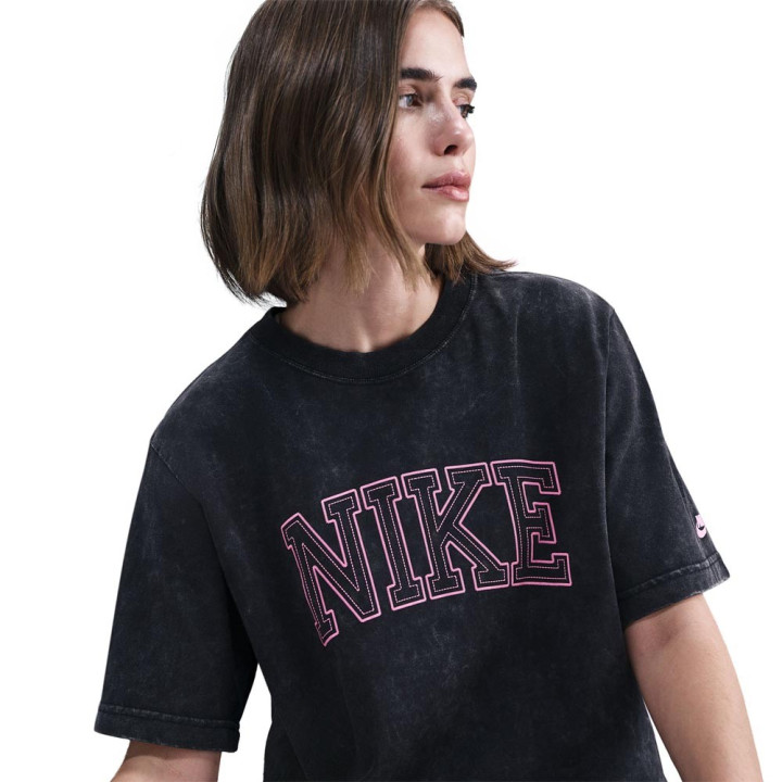 Nike Sportswear Classics T-Shirt Big Logo Grigio Donna