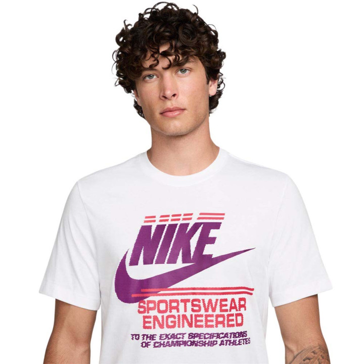 Nike Sportswear T-Shirt Bianco Viola Uomo