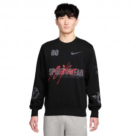 Nike Sportswear Club Felpa Girocollo Nero Uomo