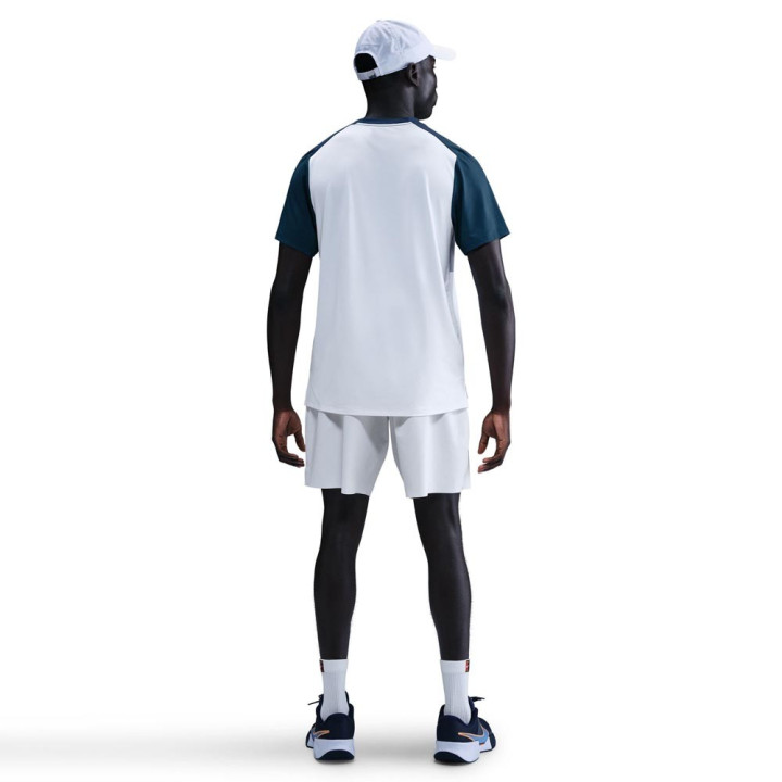 Nike Court Advantage T-Shirt Tennis Armory Navy Bianco Uomo