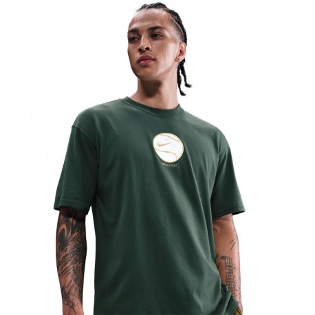 Nike Court T-Shirt Tennis Cotton M90 Masters Verde Uomo