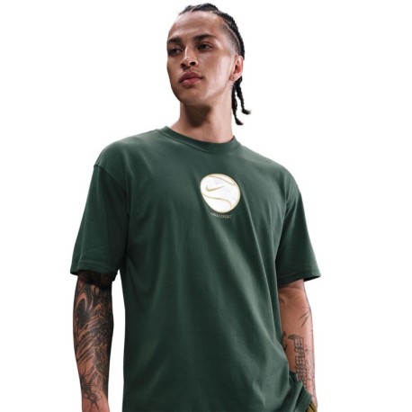 Nike Court T-Shirt Tennis Cotton M90 Masters Verde Uomo