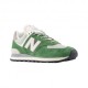 New Balance 574 Mesh Suede Verde Bianco - Sneakers Uomo