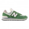 New Balance 574 Mesh Suede Verde Bianco - Sneakers Uomo