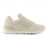 New Balance 574 Lea Bianco Grigio - Sneakers Donna