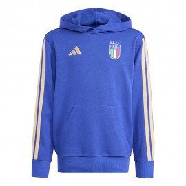 Adidas Felpa Zip E Cappuccio Italia Culture Dna Blu Bambino