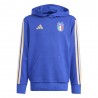 Adidas Felpa Zip E Cappuccio Italia Culture Dna Blu Bambino