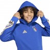 Adidas Felpa Zip E Cappuccio Italia Culture Dna Blu Bambino