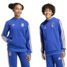 Adidas Felpa Zip E Cappuccio Italia Culture Dna Blu Bambino