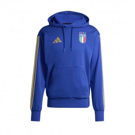 Adidas Felpa Zip E Cappuccio Italia Culture Dna Blu Uomo
