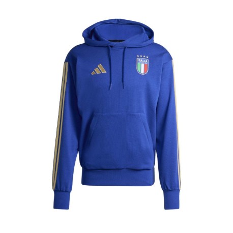 Adidas Felpa Zip E Cappuccio Italia Culture Dna Blu Uomo