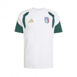 Adidas T-Shirt Italia Training Cotton Bianco Uomo