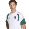 Adidas T-Shirt Italia Training Cotton Bianco Uomo