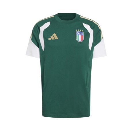Adidas T-Shirt Italia Training Cotton Verde Uomo