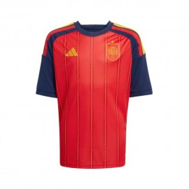 Adidas Maglia Maniche Corte Home Spagna Rosso Bambino