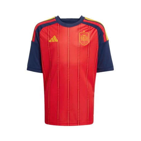 Adidas Maglia Maniche Corte Home Spagna Rosso Bambino