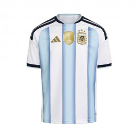 Adidas Maglia Maniche Corte Home Argentina Bianco Azzurro Bambino
