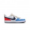 Nike Court Borough Low Recraft Gs Bianco Blu Arancio - Sneakers Bambino