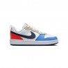 Nike Court Borough Low Recraft Gs Bianco Blu Arancio - Sneakers Bambino
