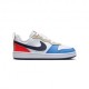 Nike Court Borough Low Recraft Gs Bianco Blu Arancio - Sneakers Bambino