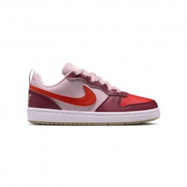 Nike Court Borough Low Recraft Gs Rosa Rosso - Sneakers Bambino