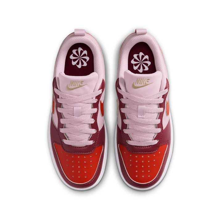Nike Court Borough Low Recraft Gs Rosa Rosso - Sneakers Bambino