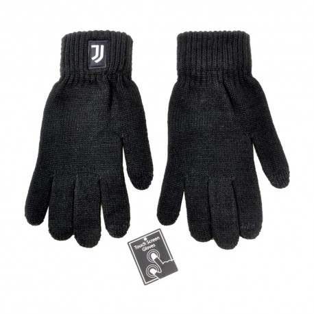 Imma Guanti Calcio Juve Patch Pelle Nero Bianco Uomo