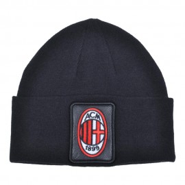 Imma Cuffia Milan Liscia Patch Pelle Ricamo Nero Rosso Uomo