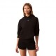 Calvin Klein Felpa Con Cappuccio Logo Piccolo Nero Donna