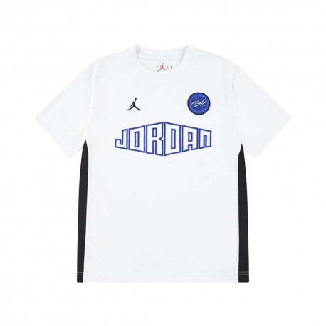 Nike Jordan T-Shirt Rise Bianco Bambino