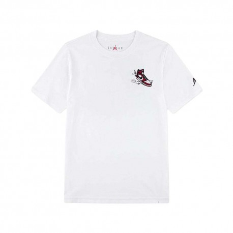 Nike Jordan T-Shirt Air Rdan Has Landed Bianco Bambino