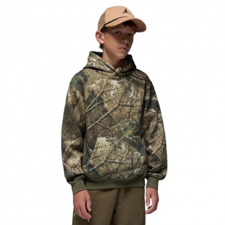 Nike Jordan Felpa Con Cappuccio Fantasia Olive Bambino