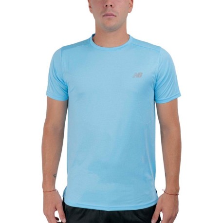 New Balance T-Shirt Running Sport Essentials Teamskyblue Uomo