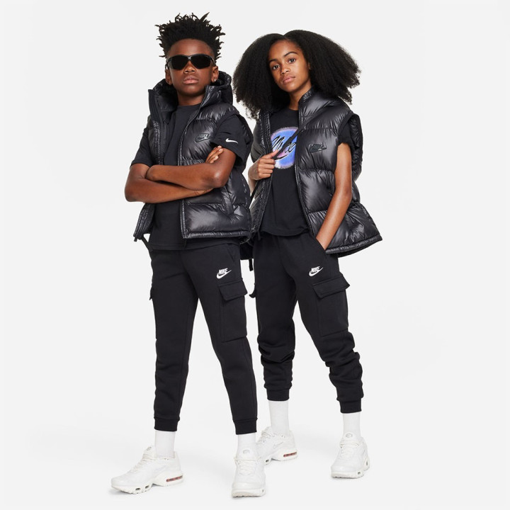 Nike Sportswear Club Pantacargo Logo Piccolo Nero Bambino