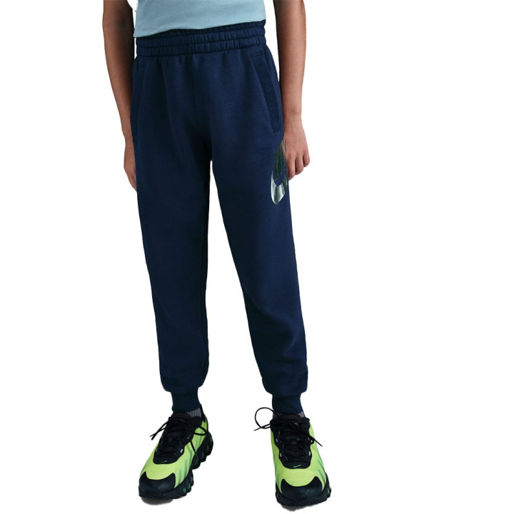 Nike Sportswear Club Pantaloni Con Polsino Logo Metallic Blu Bambino