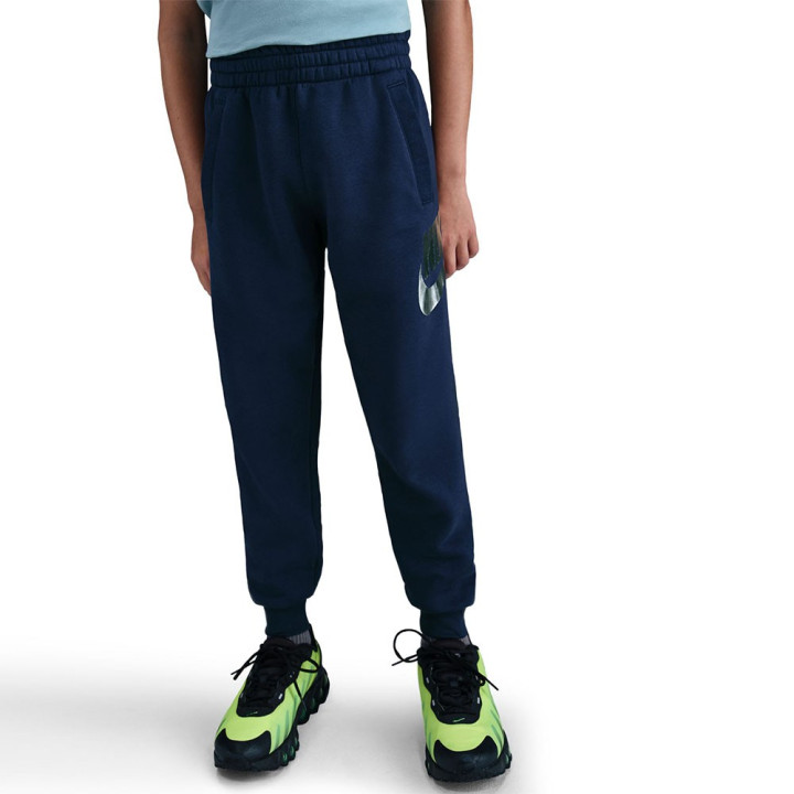 Nike Sportswear Club Pantaloni Con Polsino Logo Metallic Blu Bambino