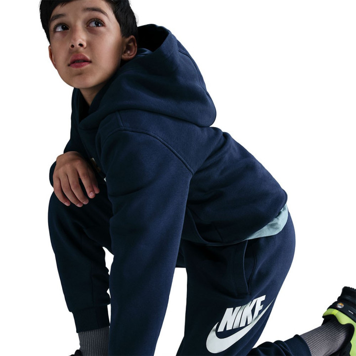 Nike Sportswear Club Pantaloni Con Polsino Logo Metallic Blu Bambino