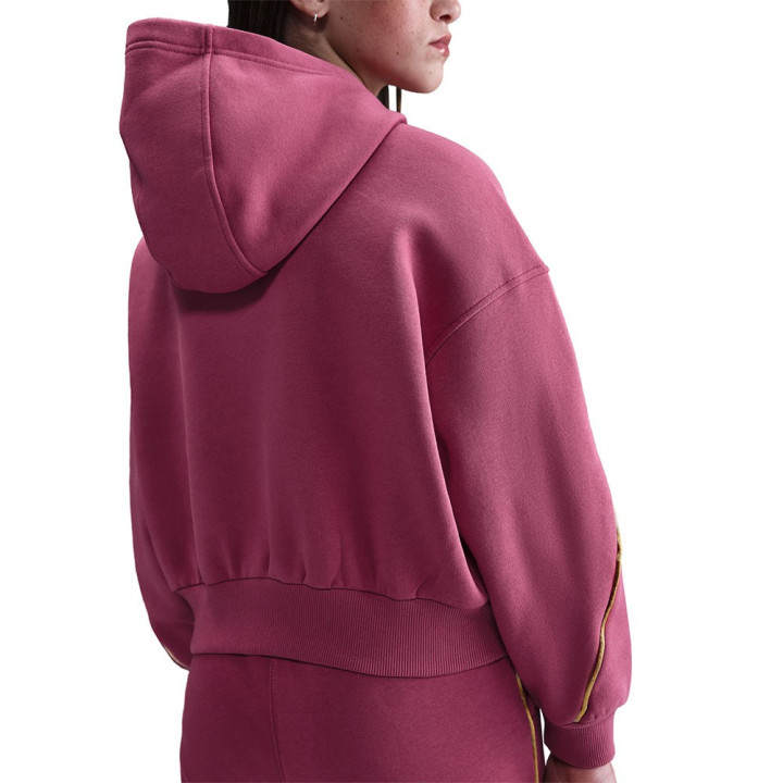 Nike Sportswear Club Felpa Palestra Crop Fuxia Bambina