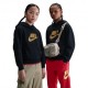 Nike Sportswear Club Felpa Palestra Logo Oro Nero Bambino