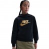 Nike Sportswear Club Felpa Palestra Logo Oro Nero Bambino