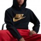 Nike Sportswear Club Felpa Palestra Logo Oro Nero Bambino